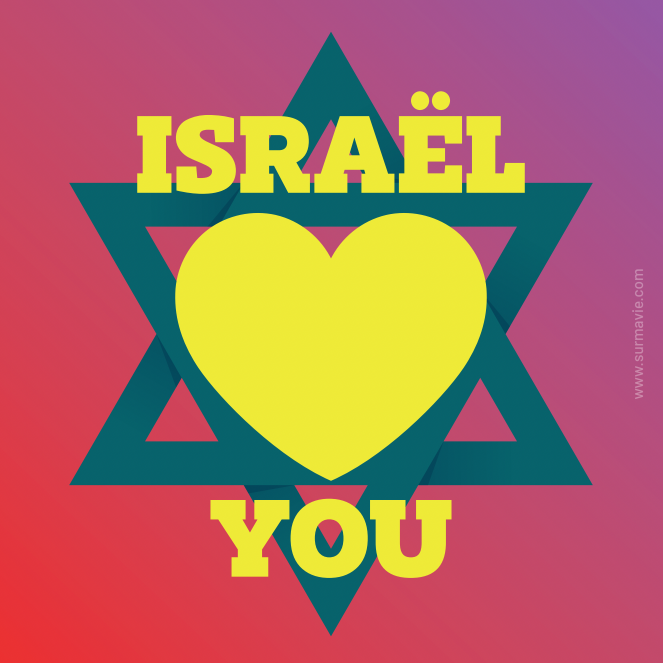 « Israel loves you » - Lot de stickers (in English)