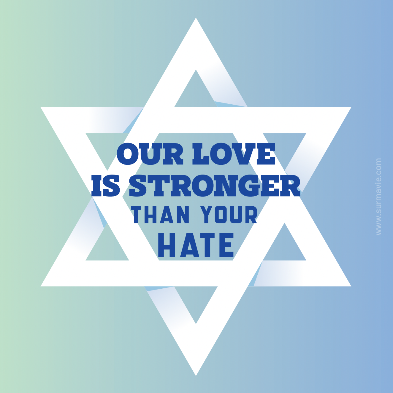 « Our Love Is stronger than your hate » - Lot de stickers (in English)