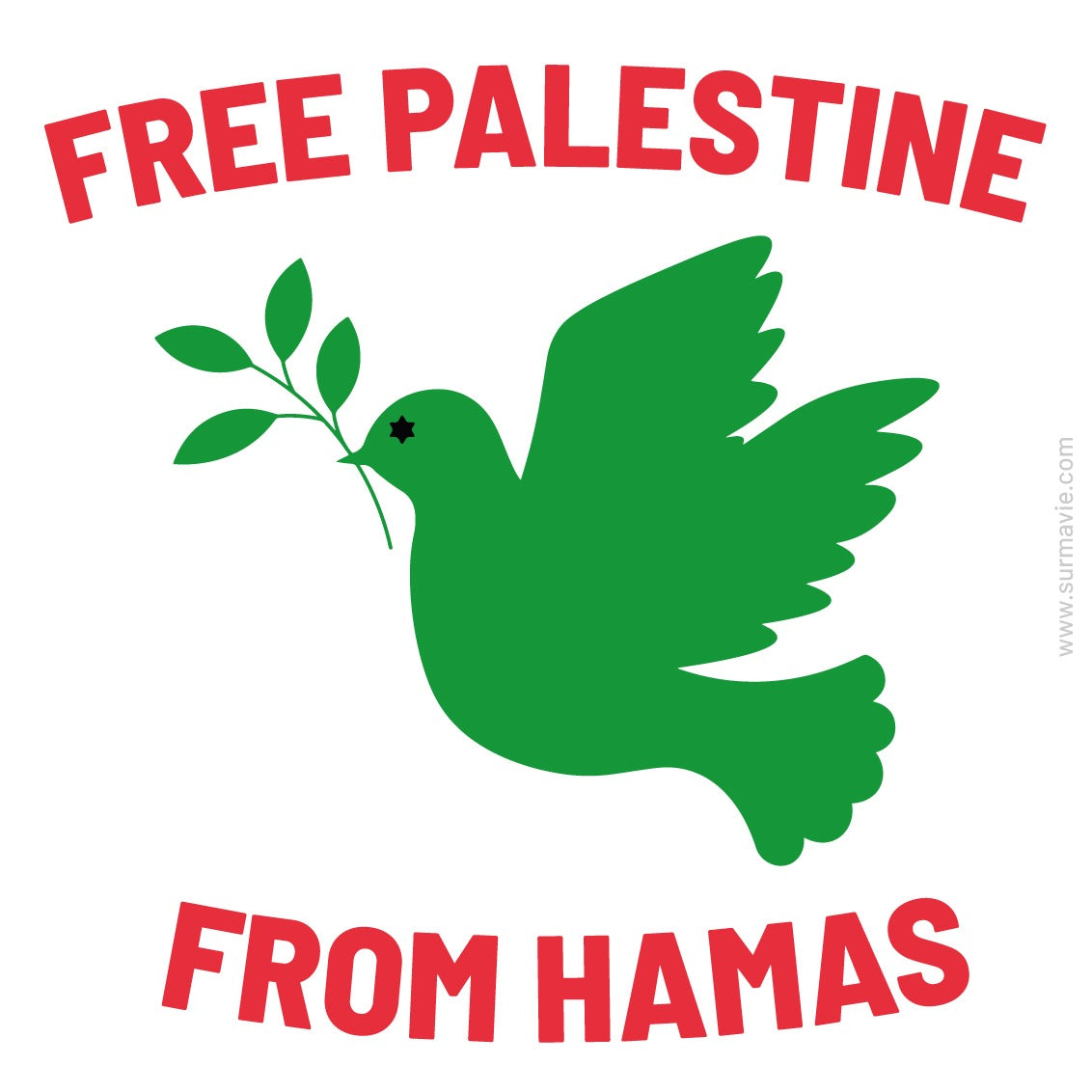 "Free palestine from Hamas" - Lot de stickers carrés