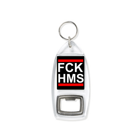 Porte-clé ouvre-bouteille "FCK HMS"